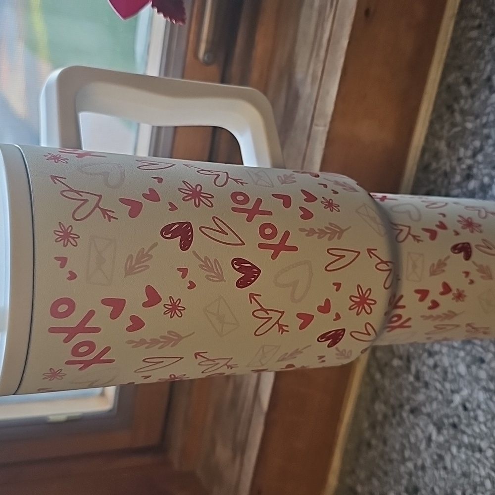 XOXO Patterned Tumbler with Straw Simple Modern - Picture 2 of 6